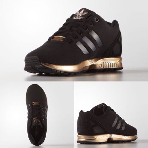 adidas noir et or zx flux